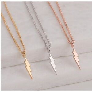 NWT - WHITE GOLD lightenings/thunderbolt necklace